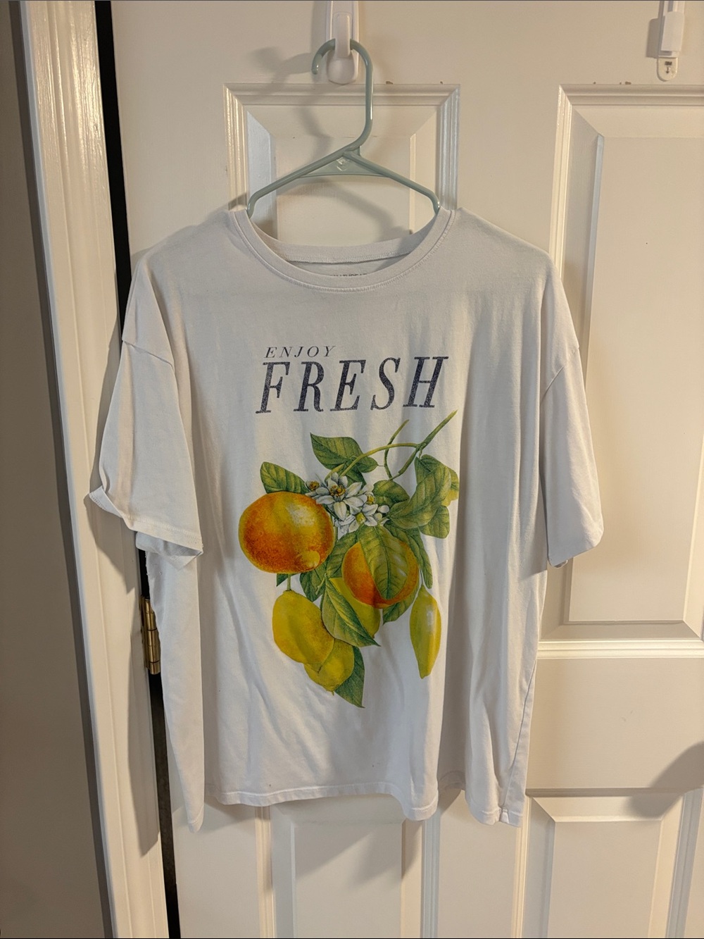 Enjoy Fresh White Graphic T-Shirt